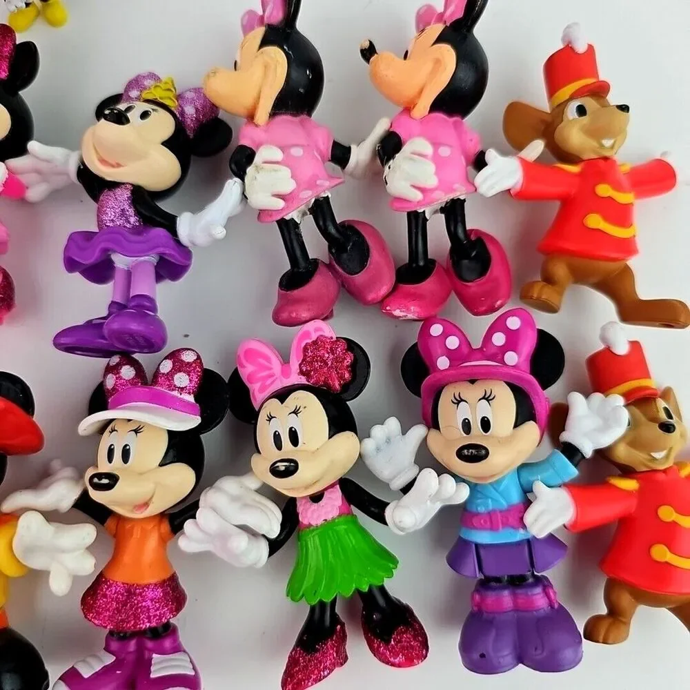Vintage Disney Mickey Minnie Mouse Mini Figures Toy Soldier Lot Cake Toppers